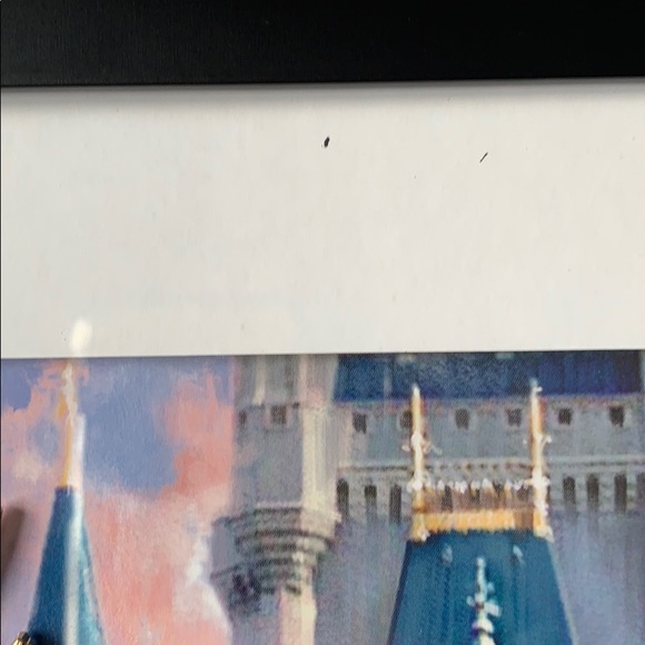 DISNEY Framed & Matted Castle Print w/4 Pins RARE - Picture 4 of 9